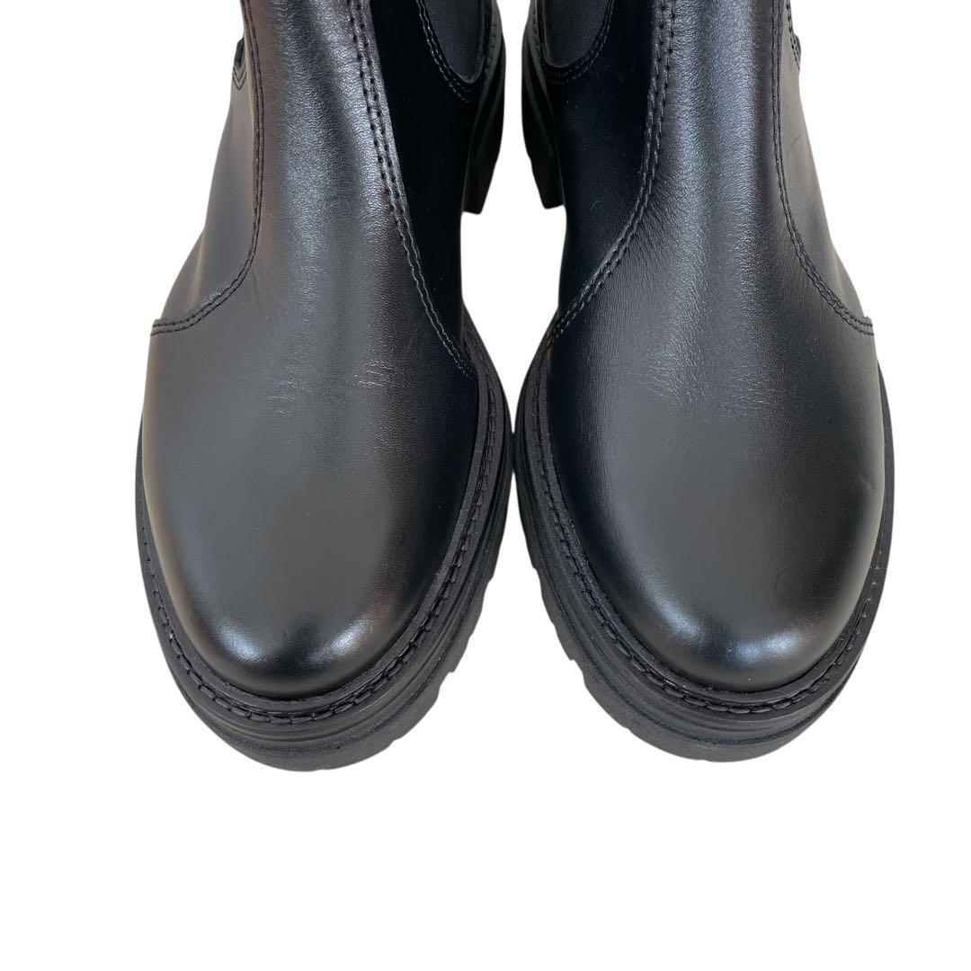 【れい】ENESS エネス サイドゴアブーツ 37 23.5㎝ブラック黒