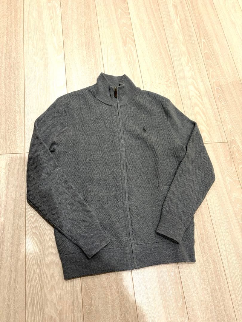 極美品　ポロラルフローレン　ウォッシャブル　ウール　ドライバーズ　フルジップ