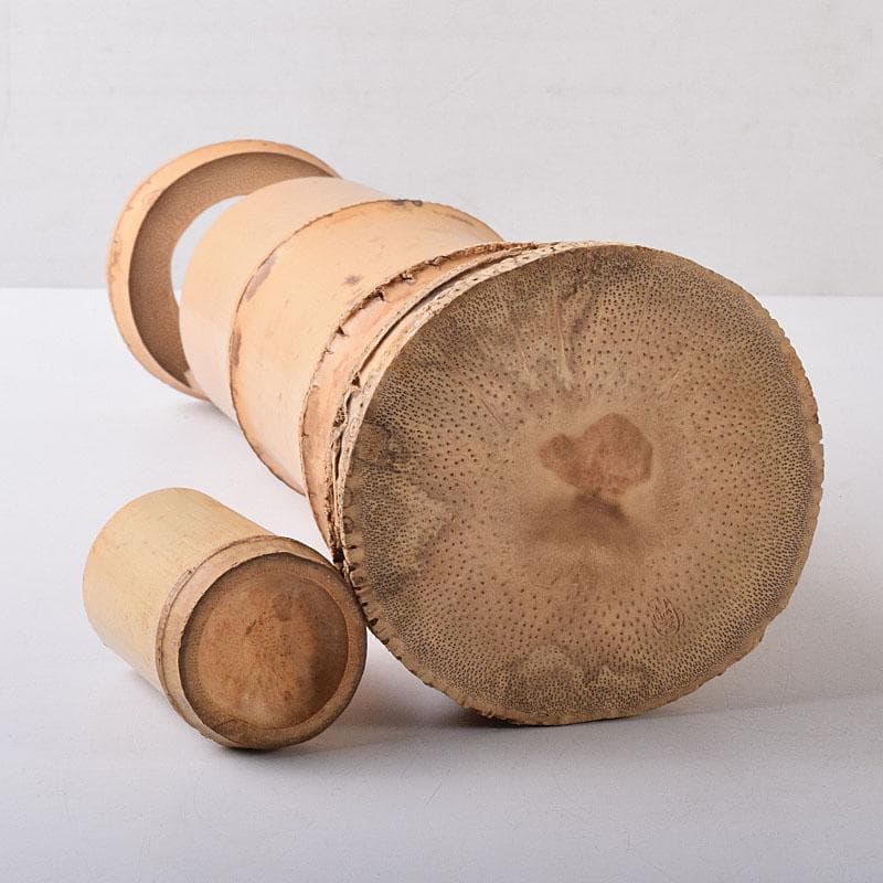 茶道具　竹器師　西川媒玄作　竹花入　銘春霞　前大徳　藤井誠堂極め箱　VR8726