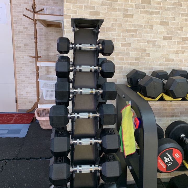 ヘックスダンベル1kgから10kg & 縦型ラック