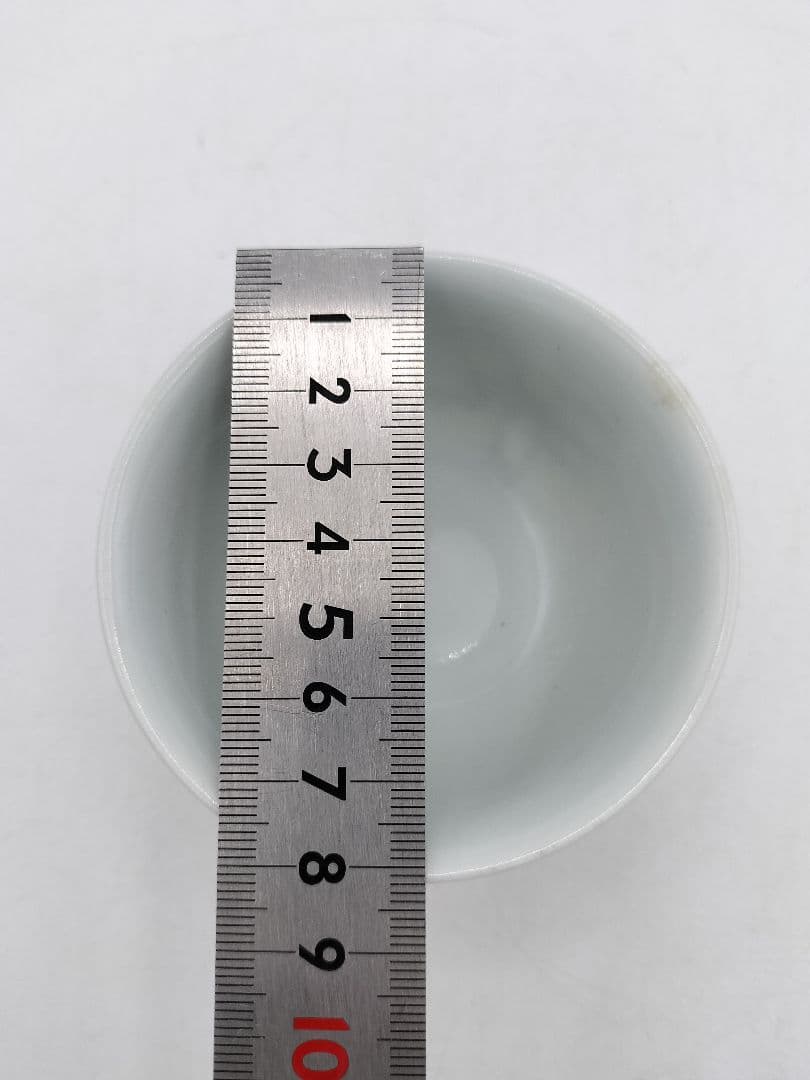 c733 煎茶器セット 染付　竹 「清影揺風」湲仙 5客 茶道具 古物