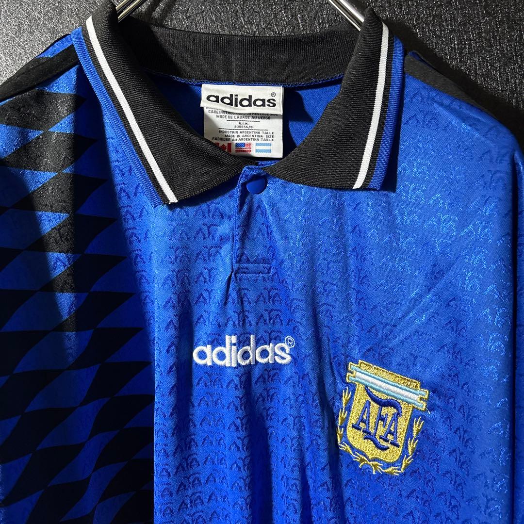 【アルゼンチン代表】 adidas 古着 サッカー 94年 ユニフォーム 2XL