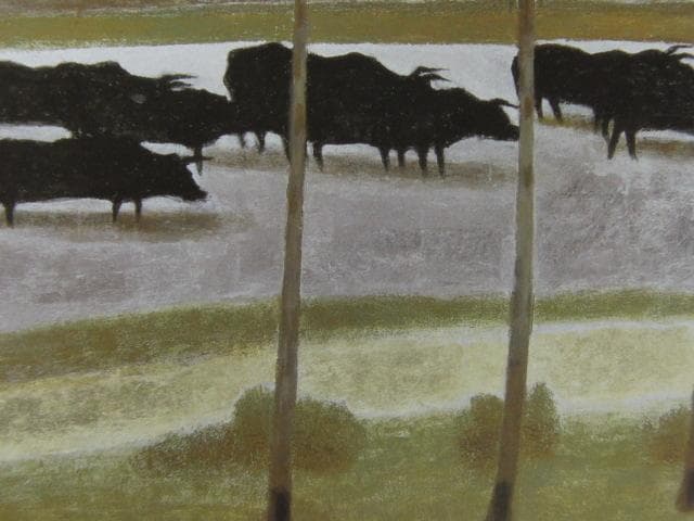 秋野不矩、【帰牛】、希少な額装用画集より、新品額装付、状態良好