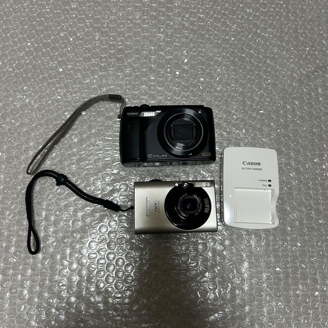 Canon IXY CASIO EXLIM デジカメ2点