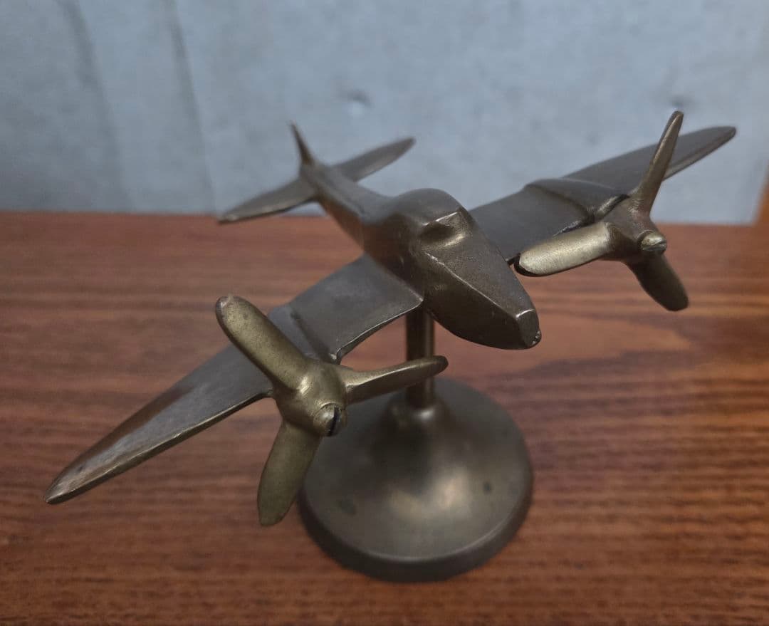 《アンティーク品》 双発飛行機 置物・オブジェ