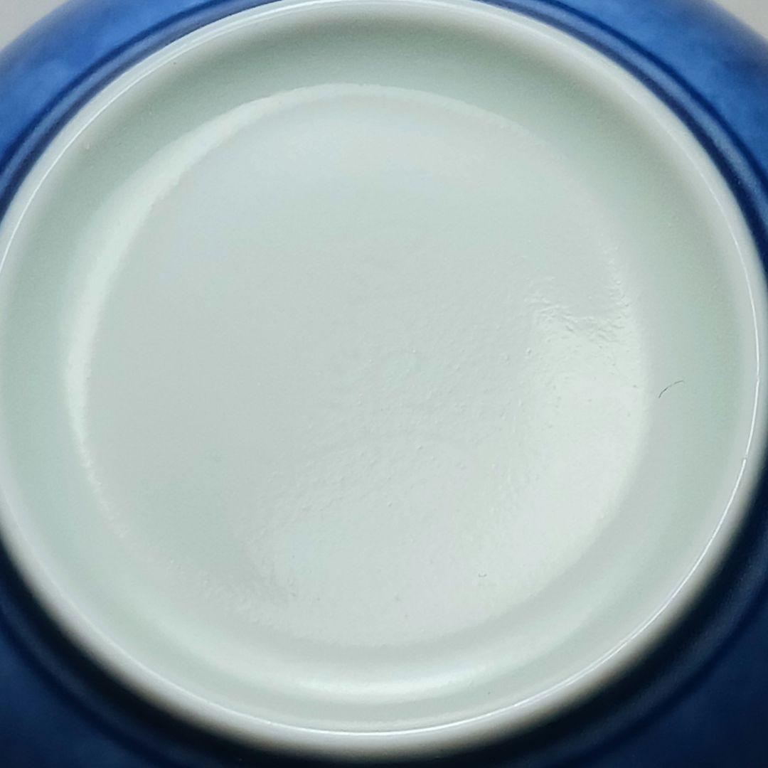 Y2716 十四代 今泉今右衛門造 本人作 色絵吹墨墨はじき 雪文 珈琲碗　#4