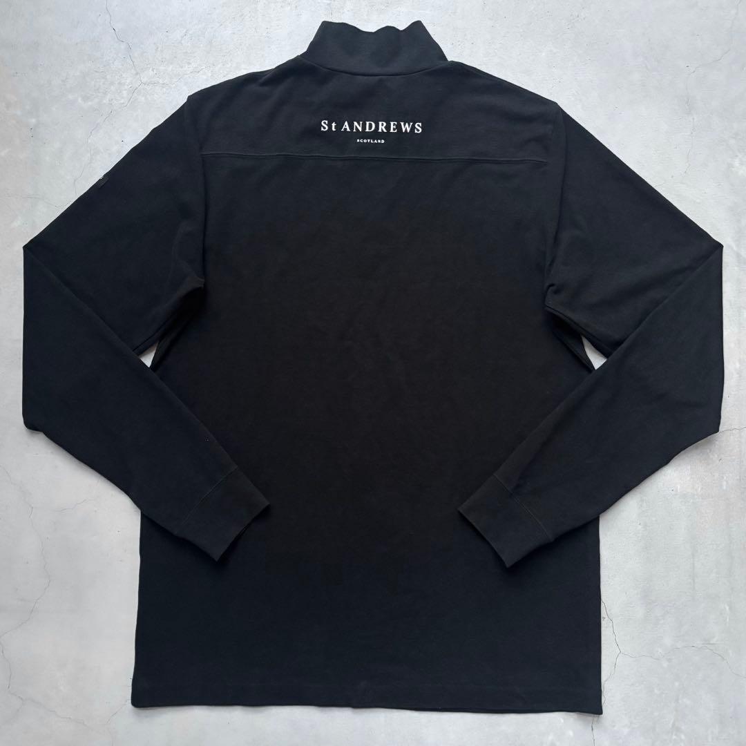 St ANDREWS セントアンドリュース ベア天竺ハーフジップハイネックシャツ
