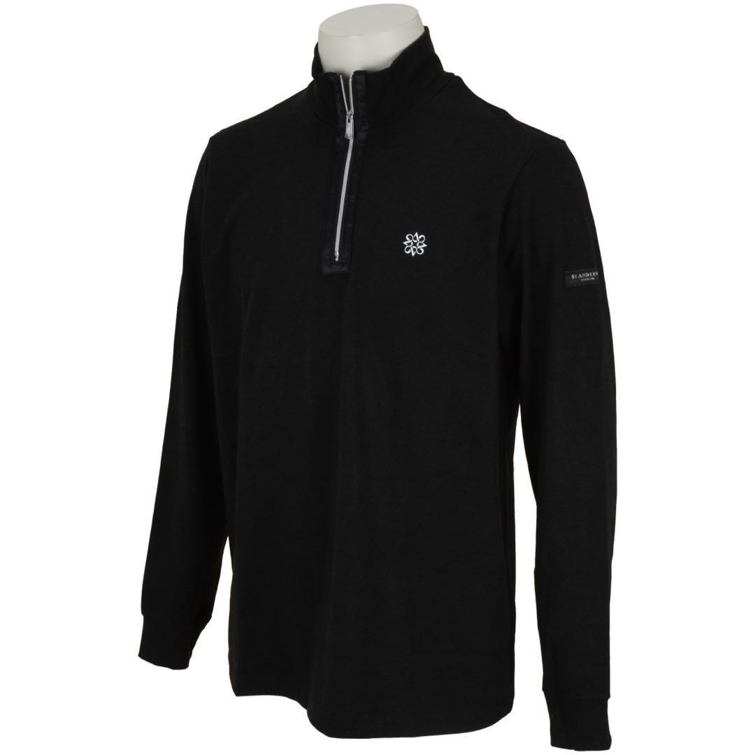 St ANDREWS セントアンドリュース ベア天竺ハーフジップハイネックシャツ