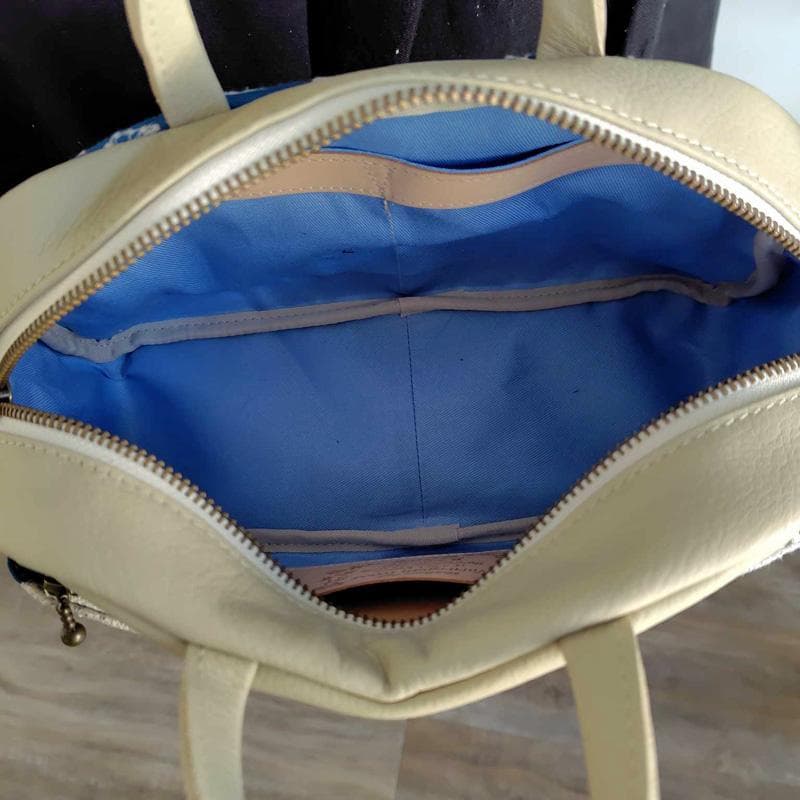 【SALE】ミナペルホネン/carnival カーニバルブルー/ラウンドボストン