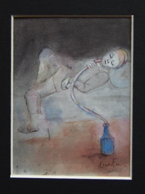 レオノール・フィニ「ハッシッシュを吸う人」、希少画集より、状態良好