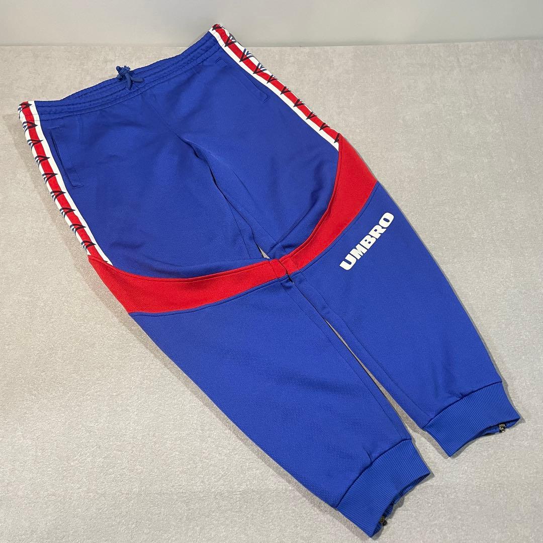 【90s】UMBROトラックセットアップ M 青赤白/アンブロ/ジャージ