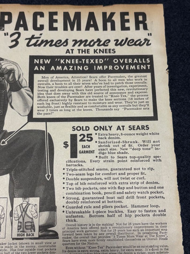 USA VINTAGE SEARS DRUM MAJOR 1937年 本物広告