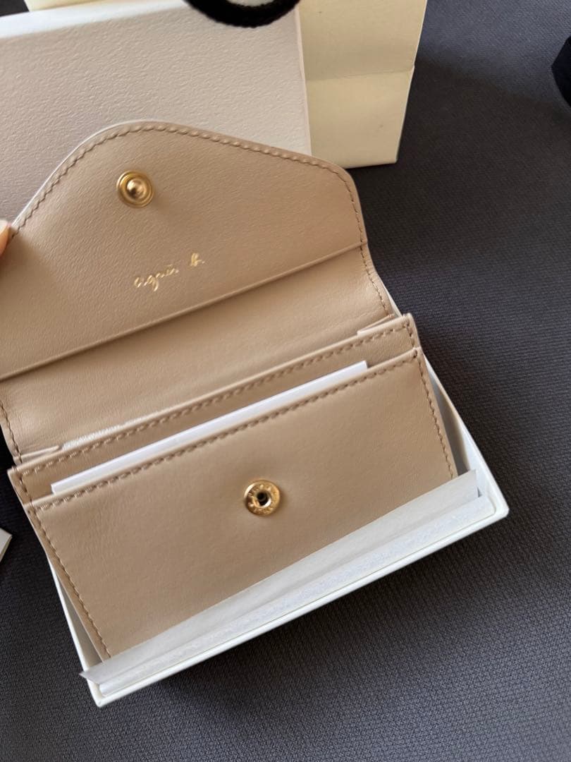 【新品箱付き】アニエスベー 名刺入れ ギフトボックス付き