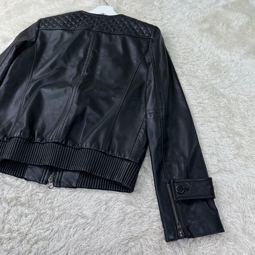 ✨極美品✨23区 ラムレザー ライダース ジャケット ブラック 40 L