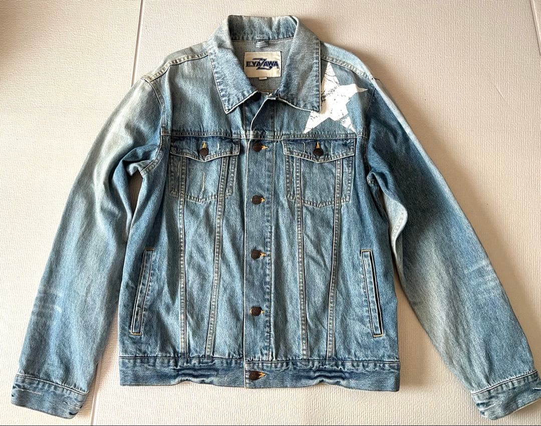 矢沢永吉 E.YAZAWA デニムジャケット 星プリント　ジージャン
