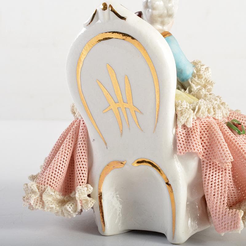 専用フォルクシュテットなど　フィギュリン陶人形レースドール　2点　C　R7068