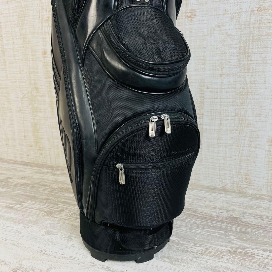 adidas アディダス　3ライン　ゴルフキャディバッグ　ブラック9型