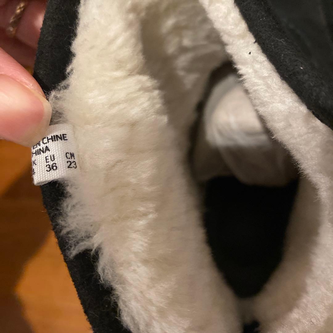 スイコック　ムートンブーツ　23cm ブラック