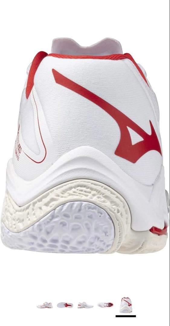 ミズノバレーボールシューズ ホワイト/レッド 23.5cm