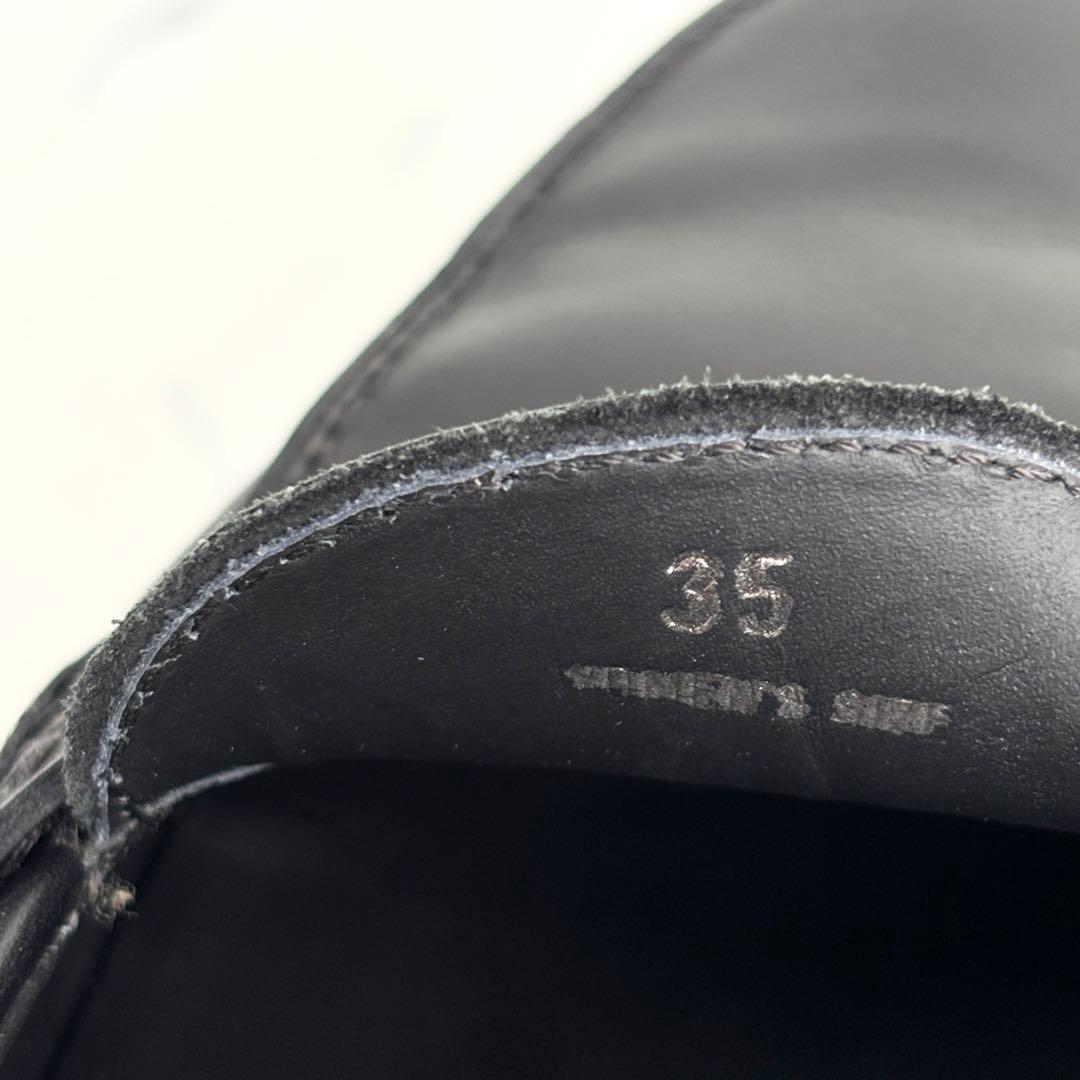 トッズ 35 ローファー 革靴 ラバーぺブル ロゴ レザー ブラック