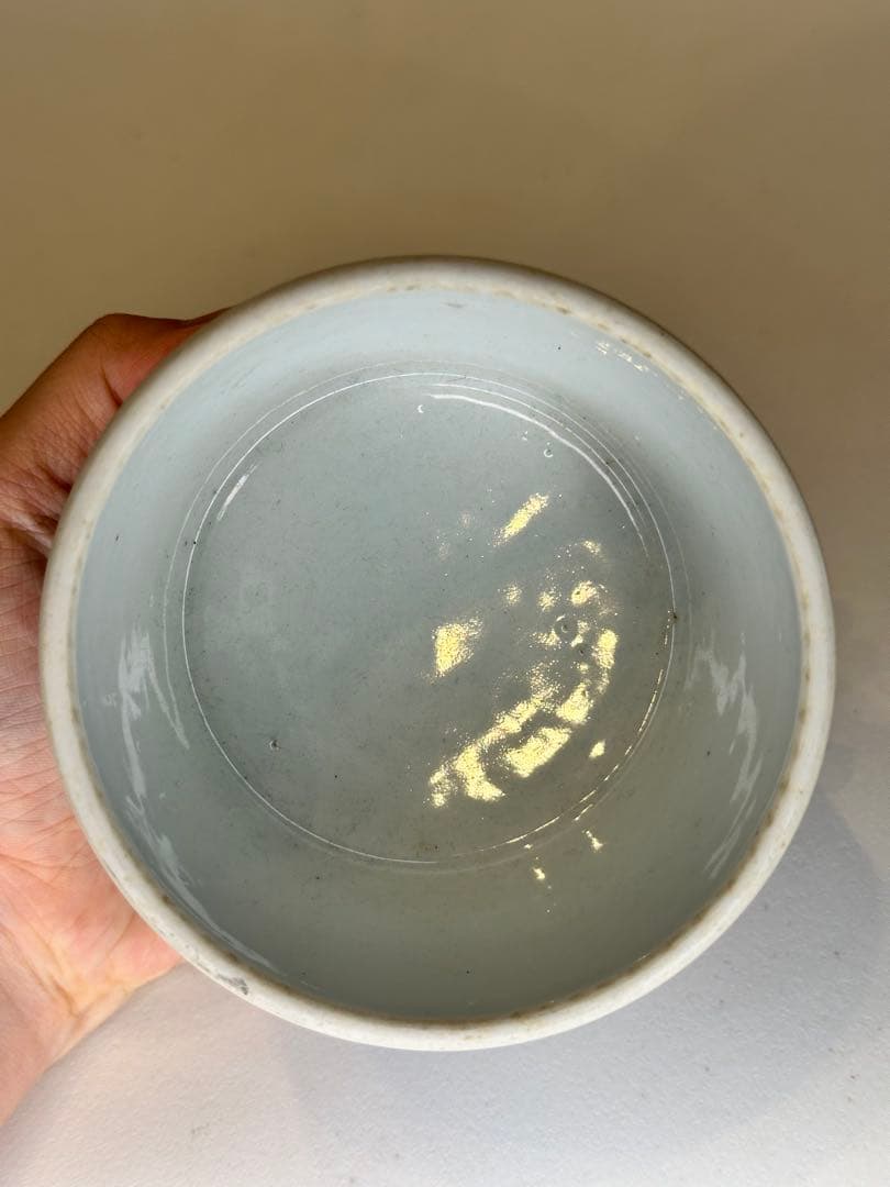 明代 人物染付 香炉 中国古陶磁 骨董品 香道具