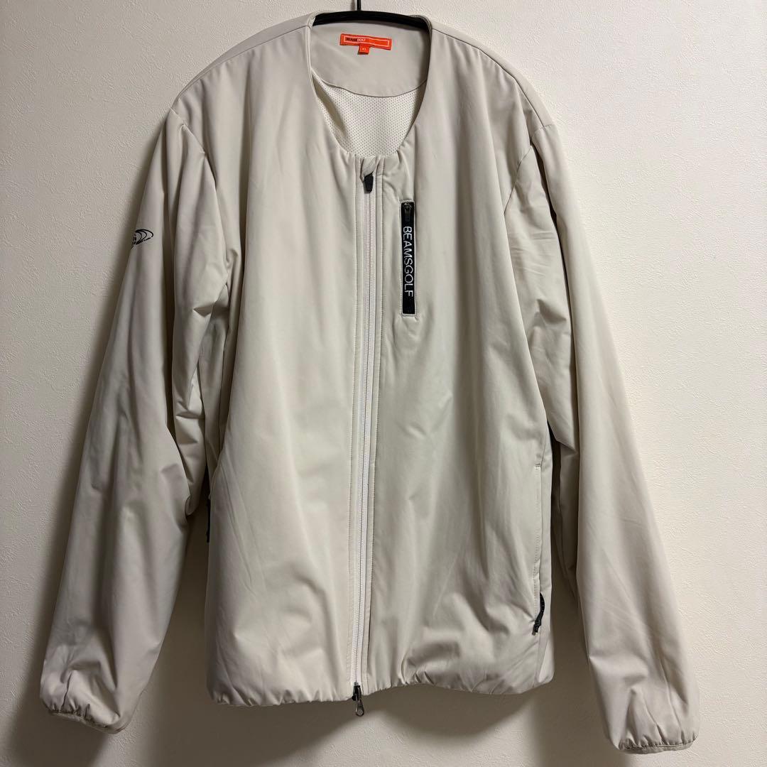 試着のみ ビームスゴルフ　BEAMS GOLF ノーカラーブルゾン　中綿入り