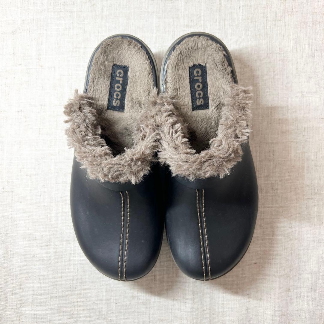 美品★Crocs クロックス サボサンダル コブラー ボア付き 人気 22cm
