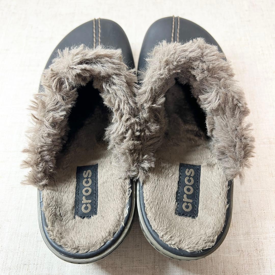 美品★Crocs クロックス サボサンダル コブラー ボア付き 人気 22cm