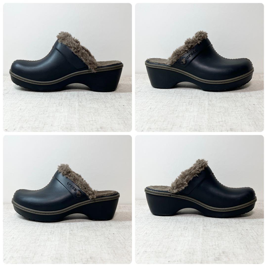 美品★Crocs クロックス サボサンダル コブラー ボア付き 人気 22cm