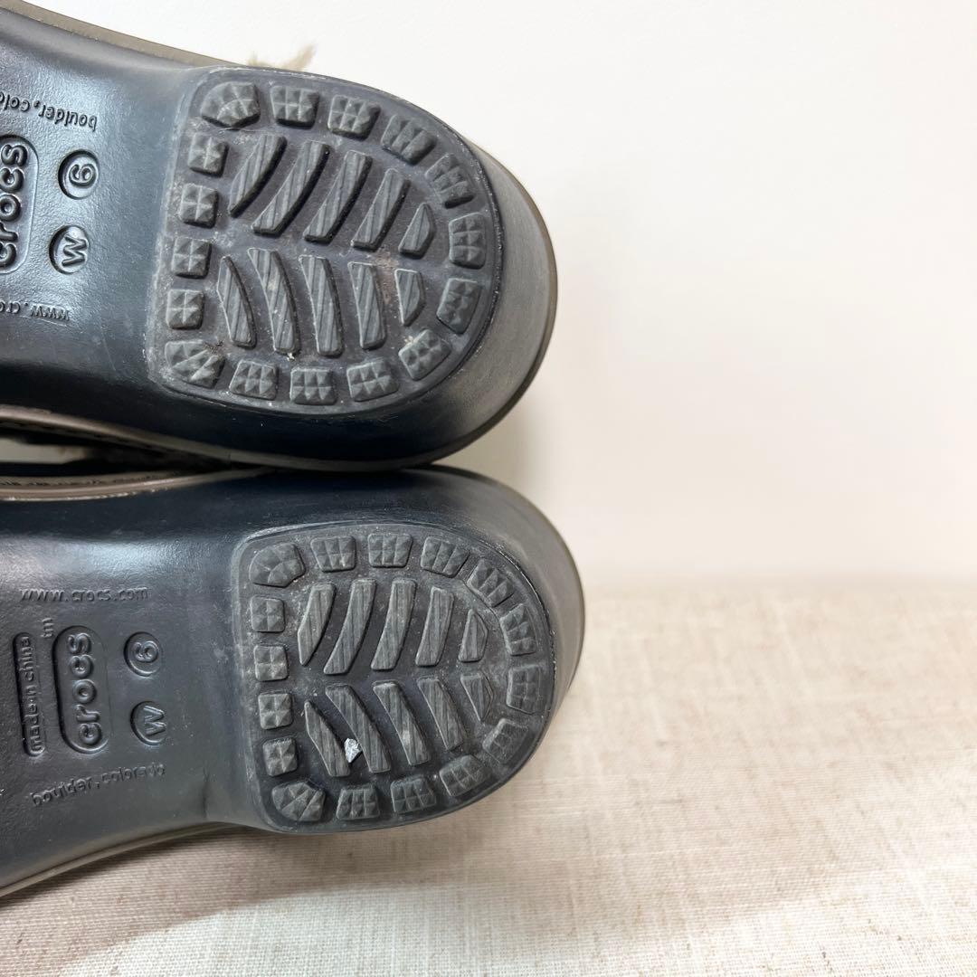 美品★Crocs クロックス サボサンダル コブラー ボア付き 人気 22cm