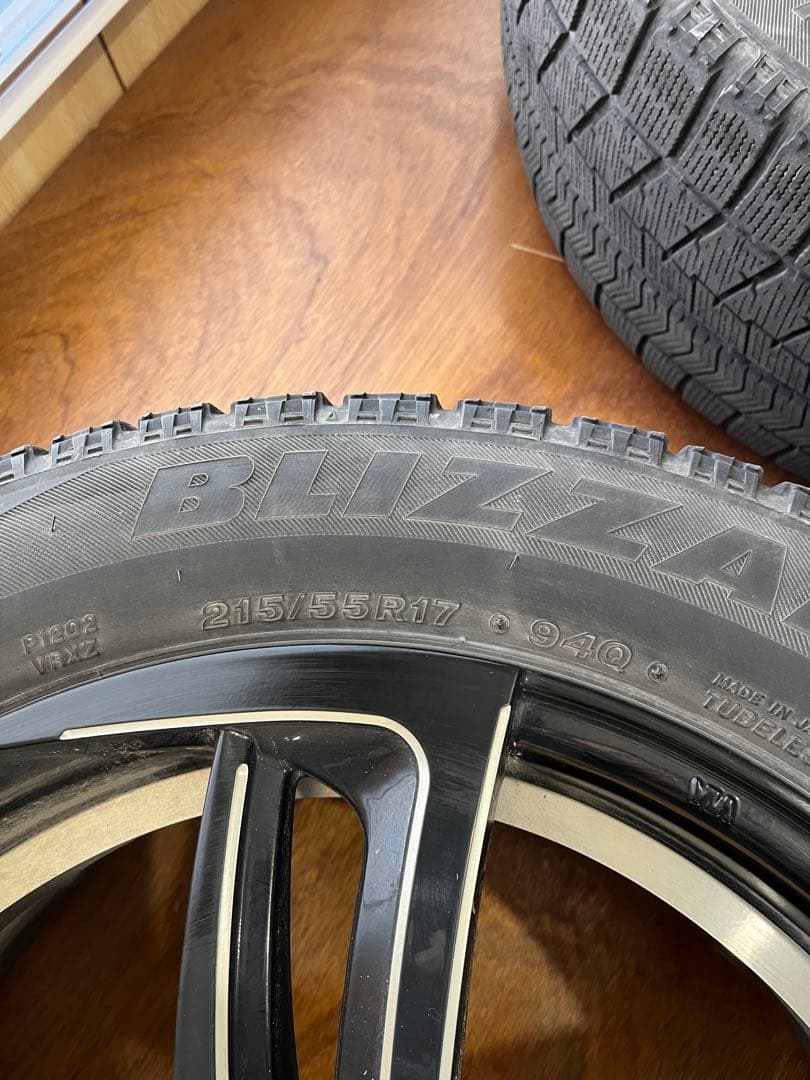 【送料込】ブリジストン スタッドレスタイヤ ホイールセット17インチ　オデッセイ