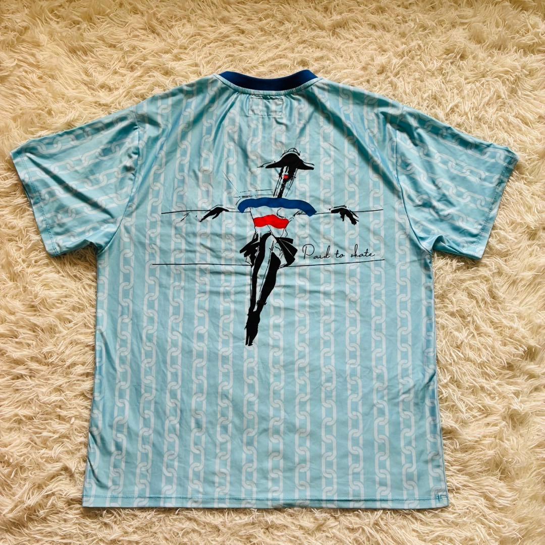 希少 Stingwater サッカーシャツ 総柄 プリント M（B54）