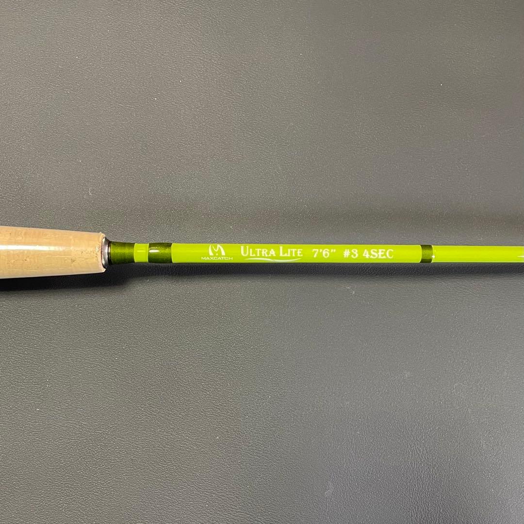 新品 フライロッド 7'6\"#3 4pc パックロッド 超軽量 77g 3番