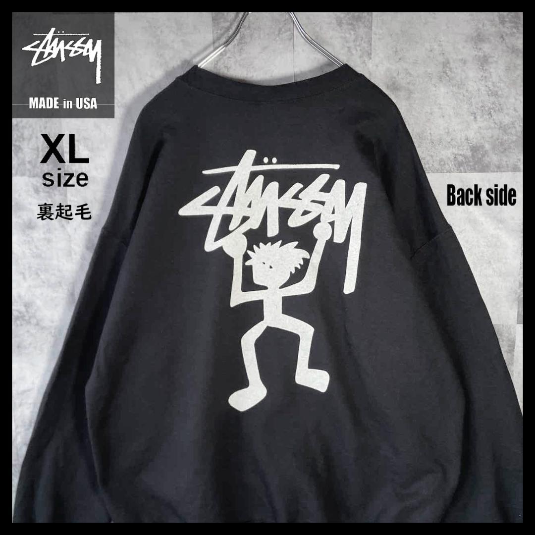 ステューシー シャドーマン スウェット USA製 90’s 古着 XL ブラック