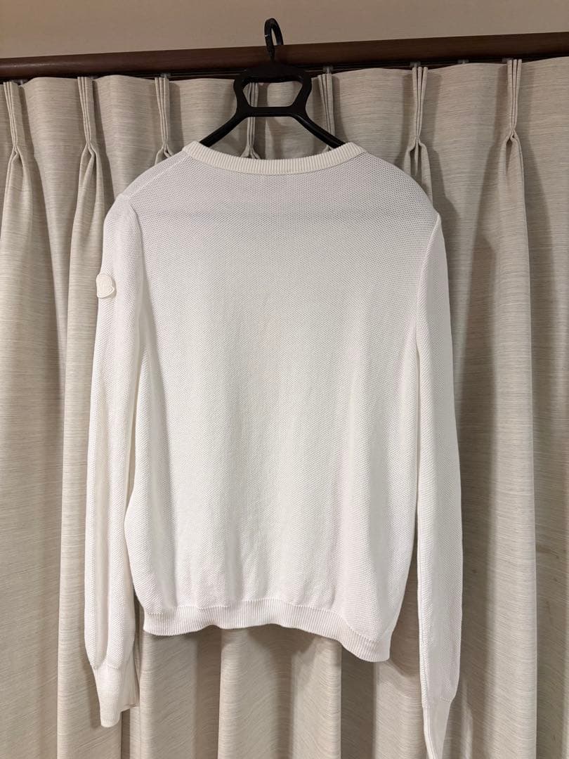 美品　モンクレール　フリル　カーディガン　ワッペン付き　 ホワイト