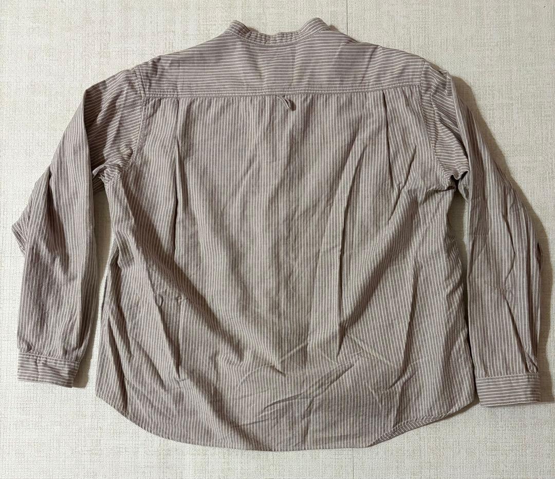 DANTON JD-3606オックスフォード バンドカラーシャツ ストライプ38