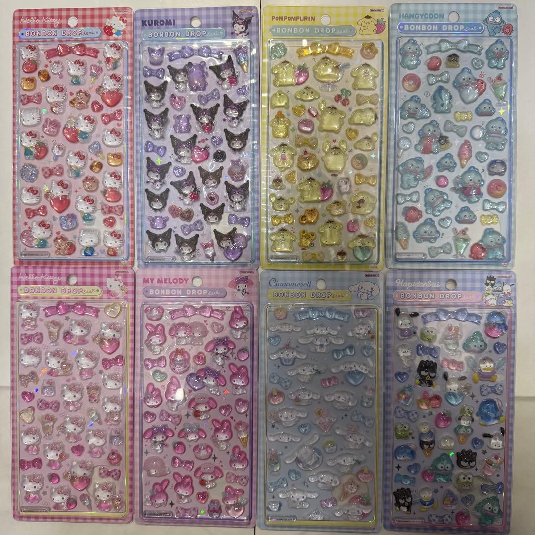 正規品 サンリオ ボンボンドロップシール 第2弾 8枚セット