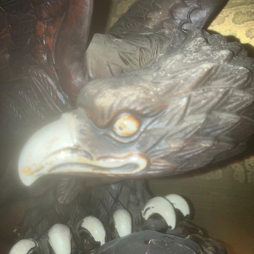 【超特級呪物】運気を鷲づかみする自由と成功の象徴　九谷焼　鷲のシンボル像　縁起物