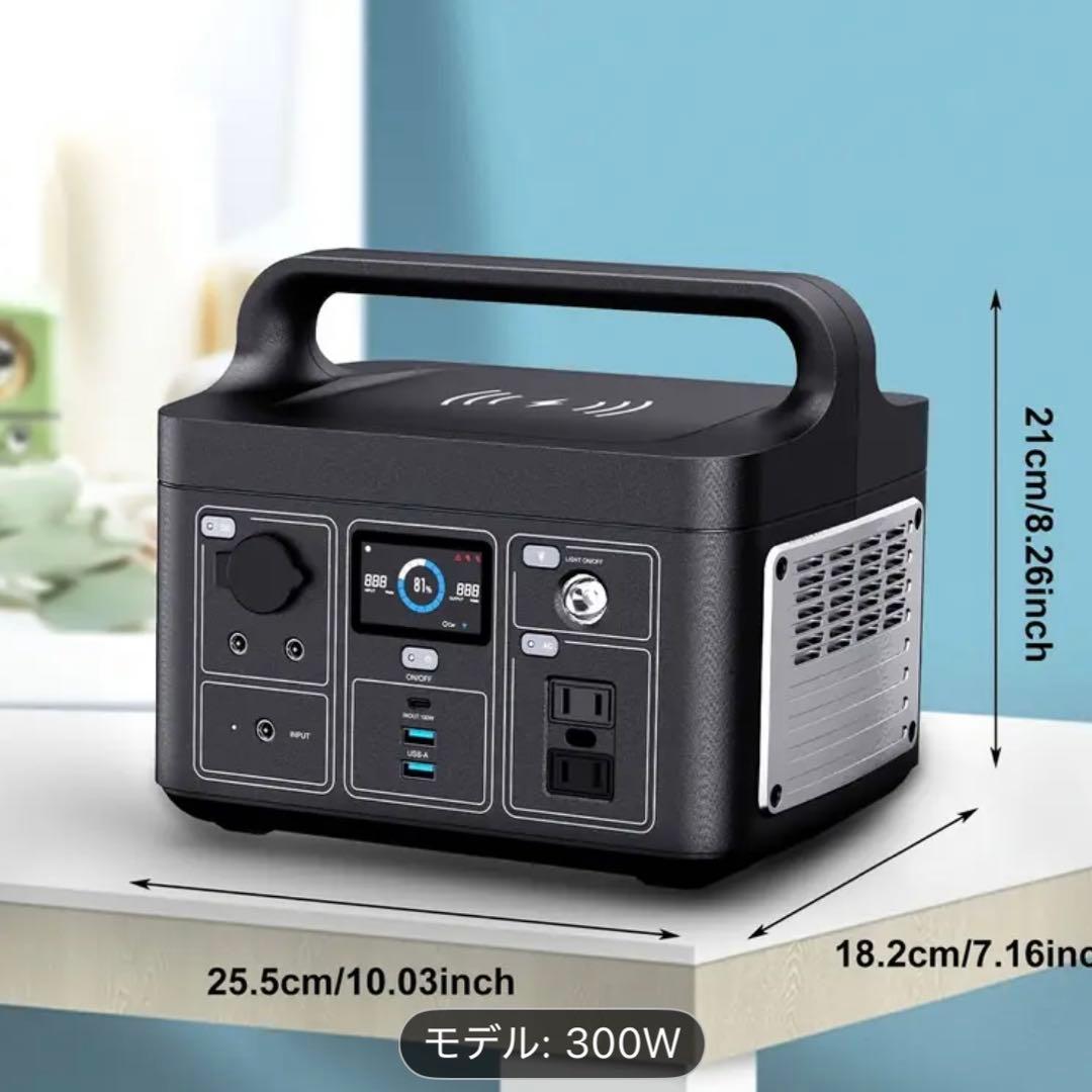 LAKE 300 ポータブル電源 300W キャンプ 防災 災害用