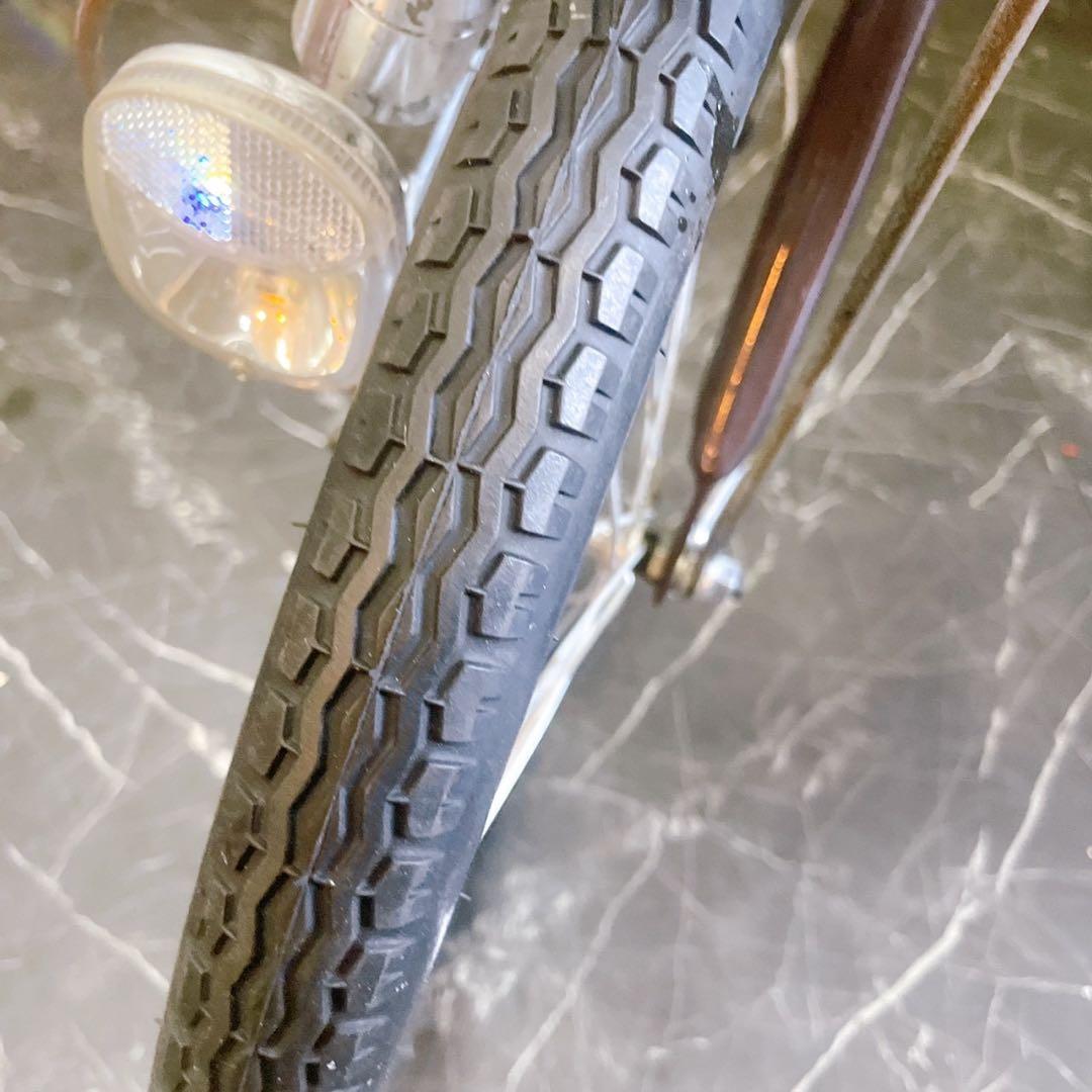 【14】折りたたみ自転車 折車 CAPTAIN STAG ブラウン 20インチ