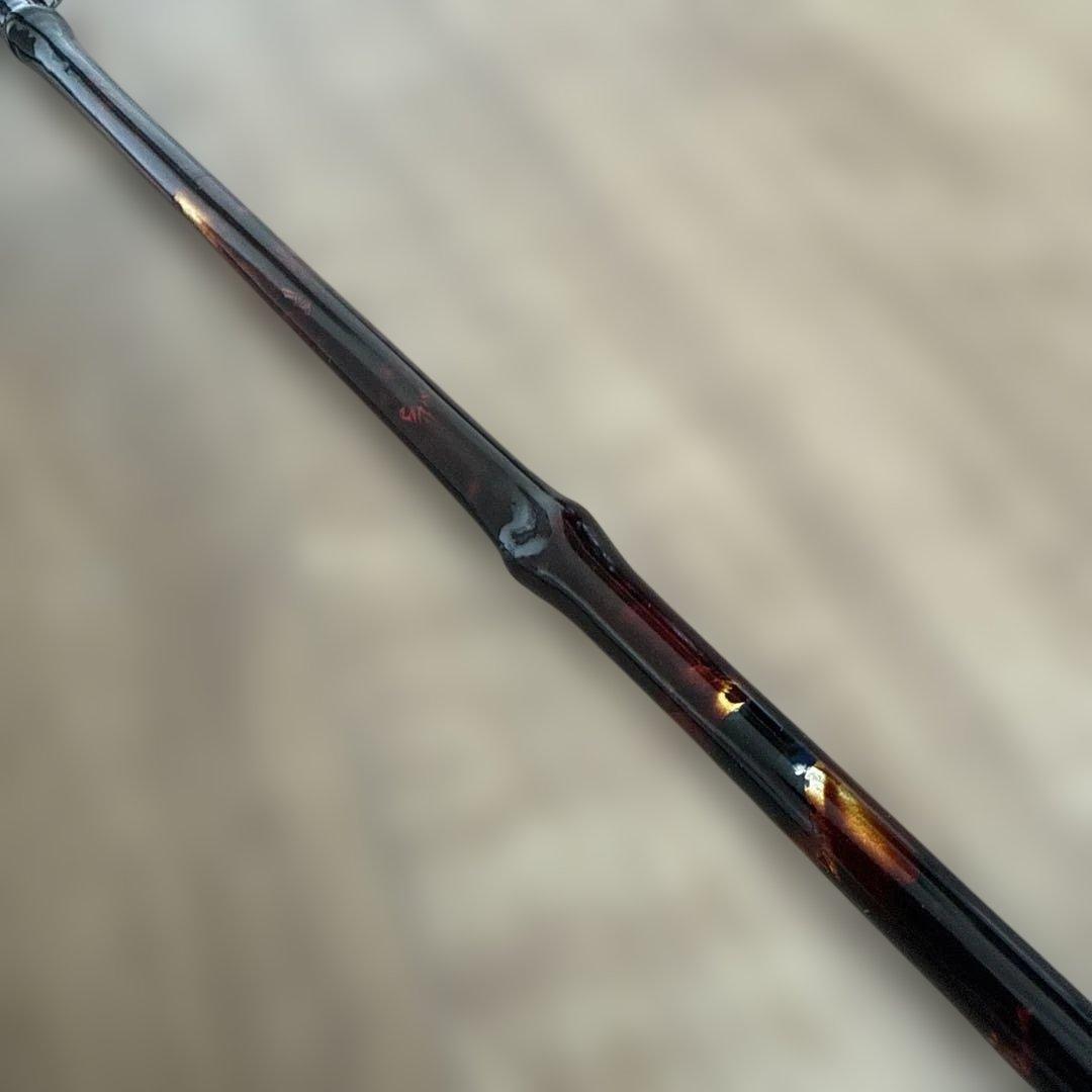 軟調　旭信和竿　金箔の珍しい層塗り　布袋竹