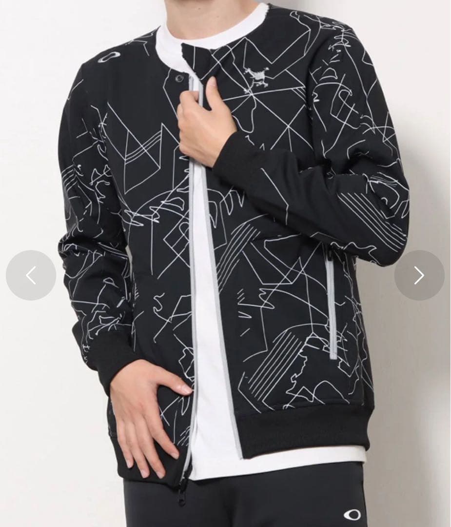 オークリー ゴルフ 長袖 メンズ スカル リバーシブル ウィンド ジャケット