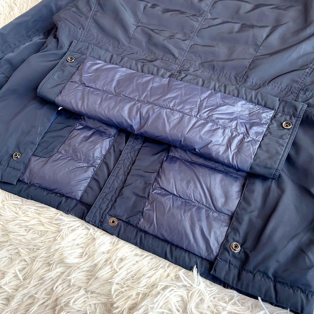 ポロラルフローレン　ダウンジャケット M-65 現行 ロゴワッペン ネイビー L