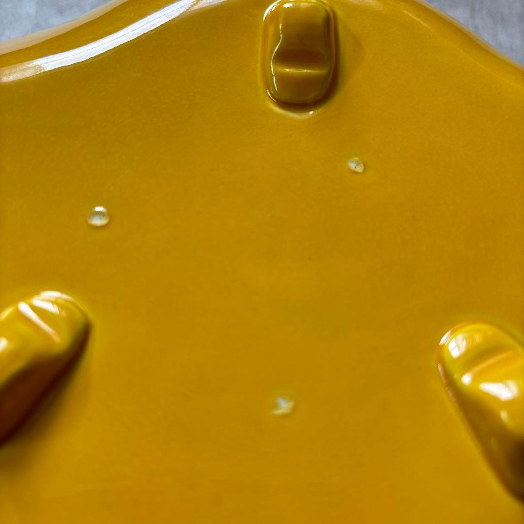 茶道具　中村翠嵐　交趾焼　黄交趾唐草　喰籠　菓子器