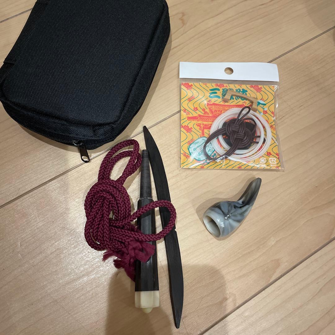 三味線 人工皮 ポリエステル ケース付き