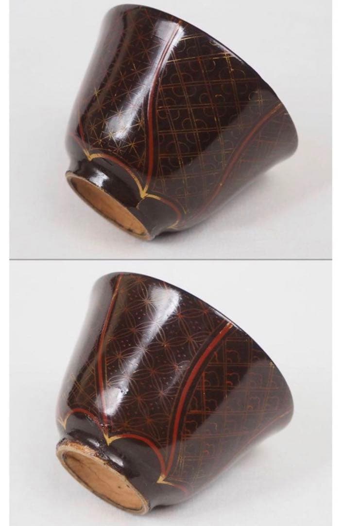 送料無料 極希少　江戸後期～明治期豊楽焼煎茶碗5客 箱付　茶道具