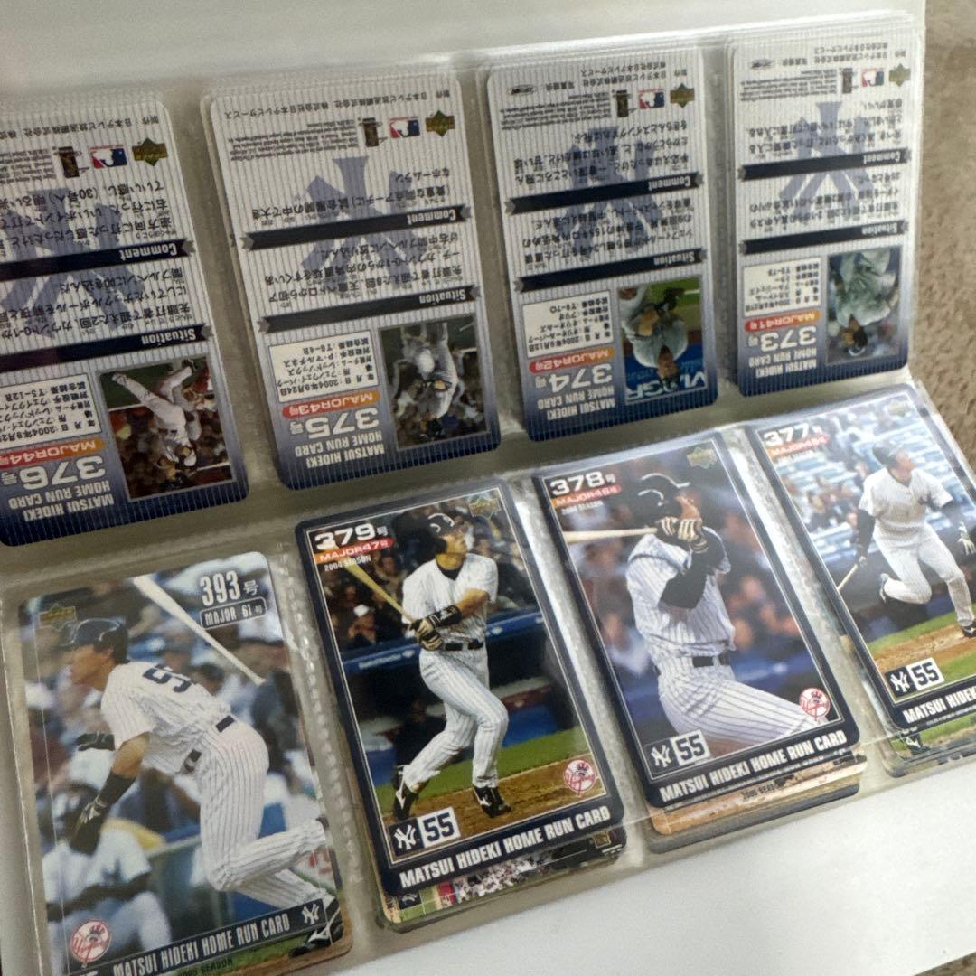 松井秀喜ホームランカード24〜379/390〜407号、 記念カードなどアソート