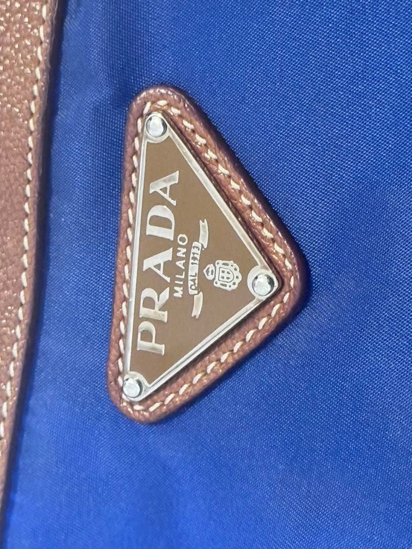【安心鑑定可】PRADA ショルダーバッグ 保存袋付 青