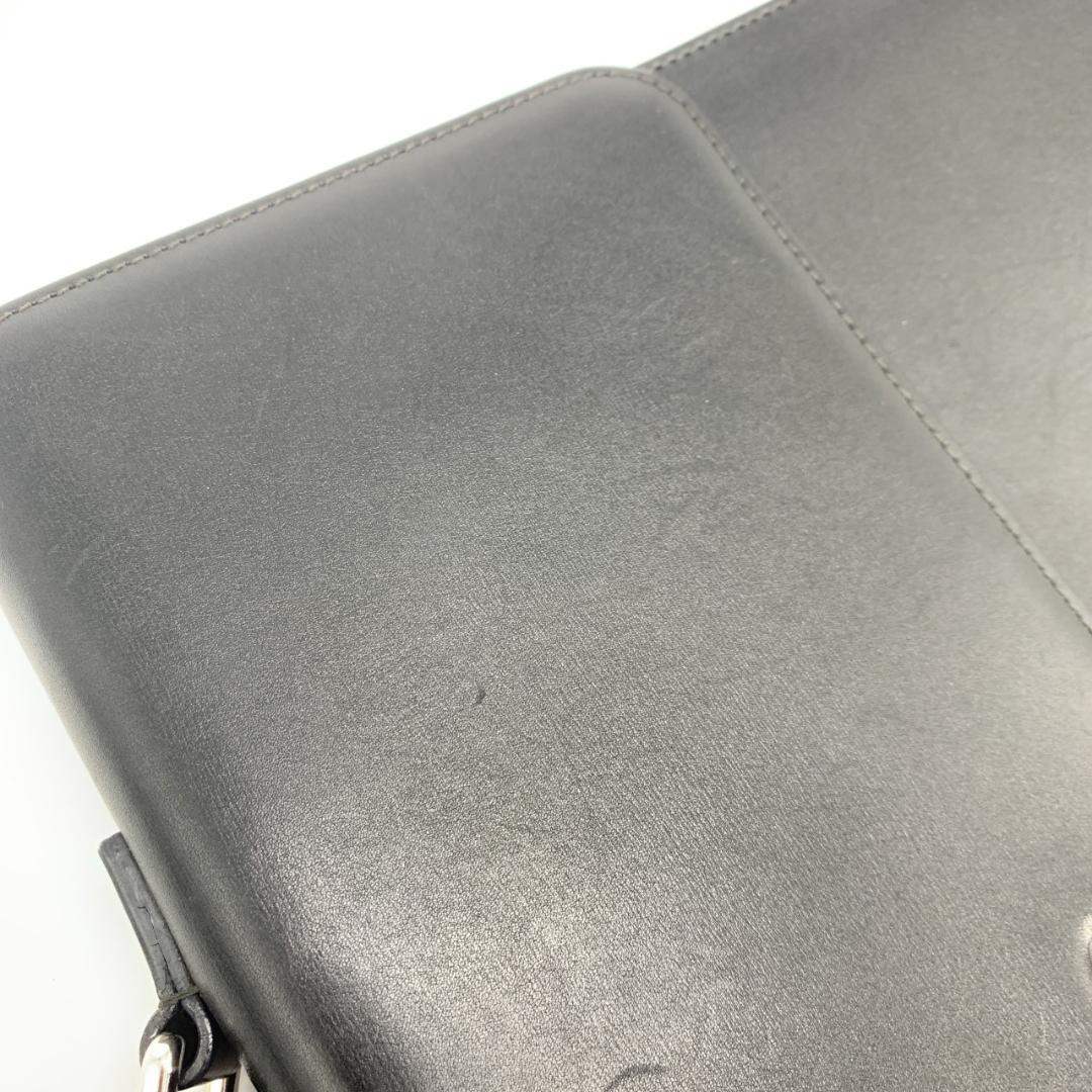 ロエベ ヴィンテージ アナグラム ビジネスバッグ ブリーフケース 本革 黒