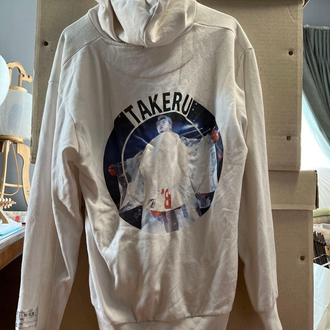 武尊　TAKERU フード付きジャケット ホワイト　パーカー　K-1